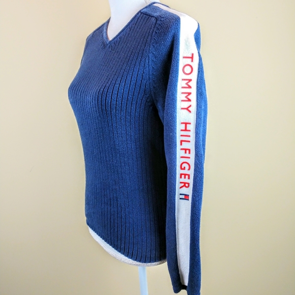 Tommy Hilfiger Sweaters - Tommy Hilfiger Ribbed V-Neck Sweater Sz S